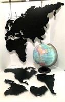Metal Cutouts of the Continents