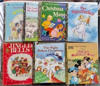 7 Vintage Little Golden Books Christmas +JESUS