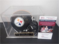 CHUCK NOLL SIGNED AUTO STEELERS MINI HELMET JSA