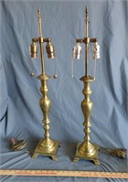 Antique brass lamps