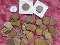 49 Wheat Pennies Mixed Dates 30 & 40's