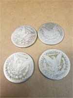 4 Silver Dollars Morgan 1979 ,1982 ,1983 ,1984