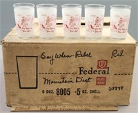 Federal Glassware Tumblers Novelty Screenprint