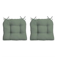 SR1757  Wicker Chair Cushions Sage Green 2-Pack