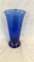 Large blue vase