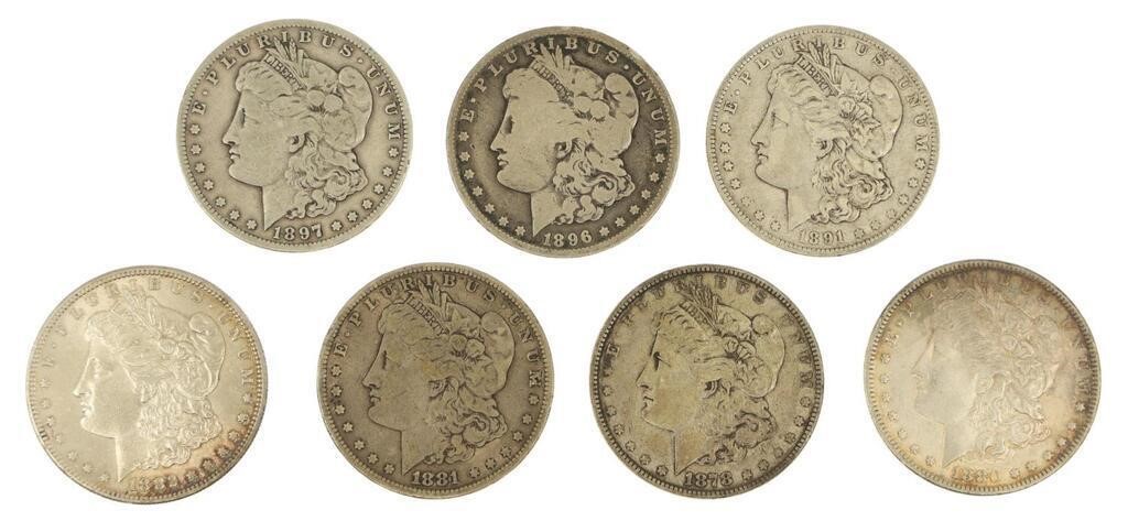 1878-1897 US MORGAN DOLLAR SILVER COINS