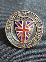 WWI Great Britain ' For Service at the Front ' Pin