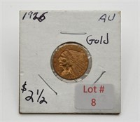 1926 Indian Head $2.50 Gold Coin