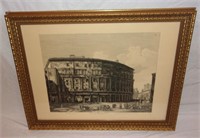 Vintage framed print.