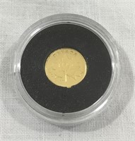2019 Canadian 1/2 gram Gold .25 cent coin.