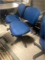 Blue Hon armless  office chair