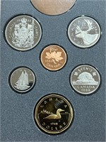 1988 Cdn Proof Coin Set (Missing Silver $)