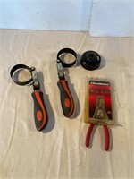 Ring pliers and oil filter wrenches