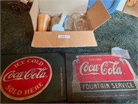 Coke placemats and vases