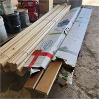 Large Quantity of unfinished trim & wood flooring