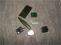 a Group of Jade and/or hardstone pendants