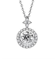 925S 1.0ct Moissanite Diamond Necklace