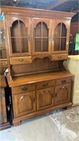 Two Pc. Ethan Allen Maple Hutch