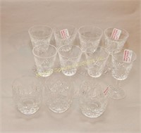 ELEVEN PIECES WATERFORD CRYSTAL STEMWARE - LISMORE