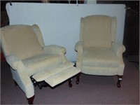 Lane recliners very soft off white patterned