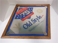 VINTAGE OLD STYLE BEER WRIGLEY FIELD MIRROR 16X16