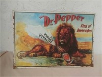 Metal dr. Pepper sign 15.5 x 10.5
