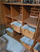 SHELF W/9 COMPARTMENTS W/4 BASKETS