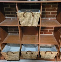 SHELF W/9 COMPARTMENTS W/4 BASKETS