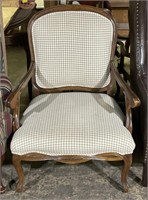 (E) Upholstered Mahogany Chair 41” tall