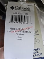 NEW 34/32 Columbia Pants (connex 2)