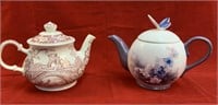 (2) Teapots - English & Telefloral
