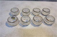 8pc. Crystal Glass Napkin Ring Set