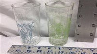 C1) TWO 1955 WELCH'S JELLY GLASSES, NICE GLASSES
