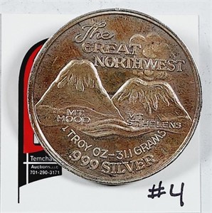 The Great Northwest 1 troy ounce .999 silver round