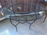 Glass Topped Table - Glass Chipped