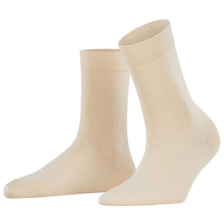 Socks Cotton SZ 9-11 PK/6 CreamyWhite