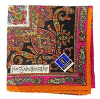 Yves Saint Laurent Multicolored Patterned Scarf