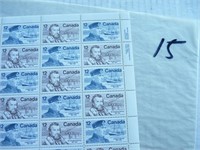 Canada timbre en feuille navigateur