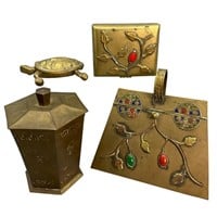 Vintage Asian Brass Boxes/ Tobacciana