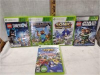 5 Xbox 360 Games In Case