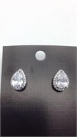 Sterling Silver Earrings with Teardrop shaped