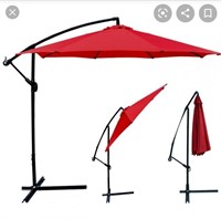 Red patio umbrella