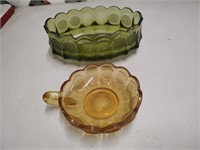 2 Fostoria Coin Glass Candy Dishes