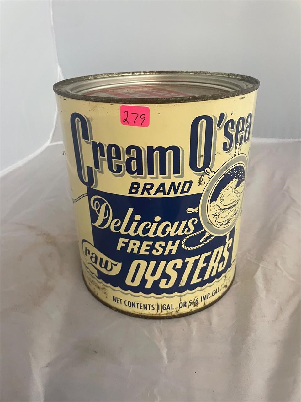 Cream O Sea Gallon Oyster Can
