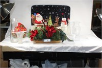 Christmas Center Piece/ Mat/Vases