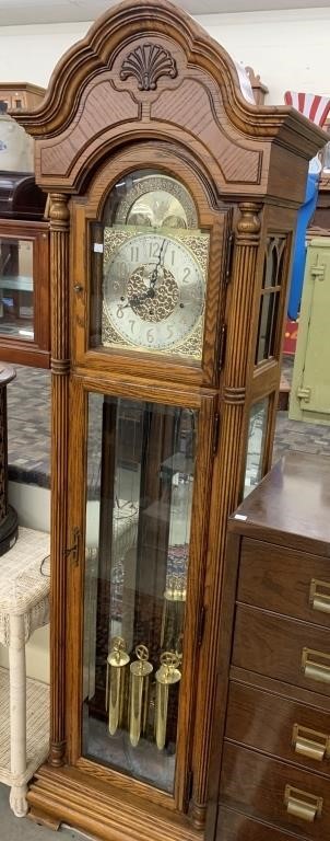 Oak “Howard Miller” Grandfathers Clock