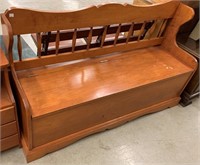 Maple Deacons Bench (W/ Storage)