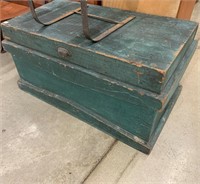 Primitive Green Painted Tool Chest