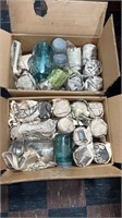 Mason Jars - Blue and Clear, Assorted Sizes with