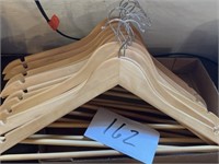 Lot of new wooden hangers